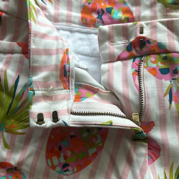 Spartina 449 Pineapple Bayshore Shorts High Rise Size Large - Picture 3 of 5